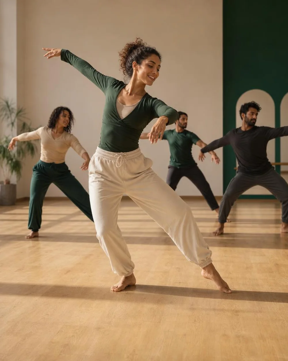 Danseuses en répétition pendant un cours collectif